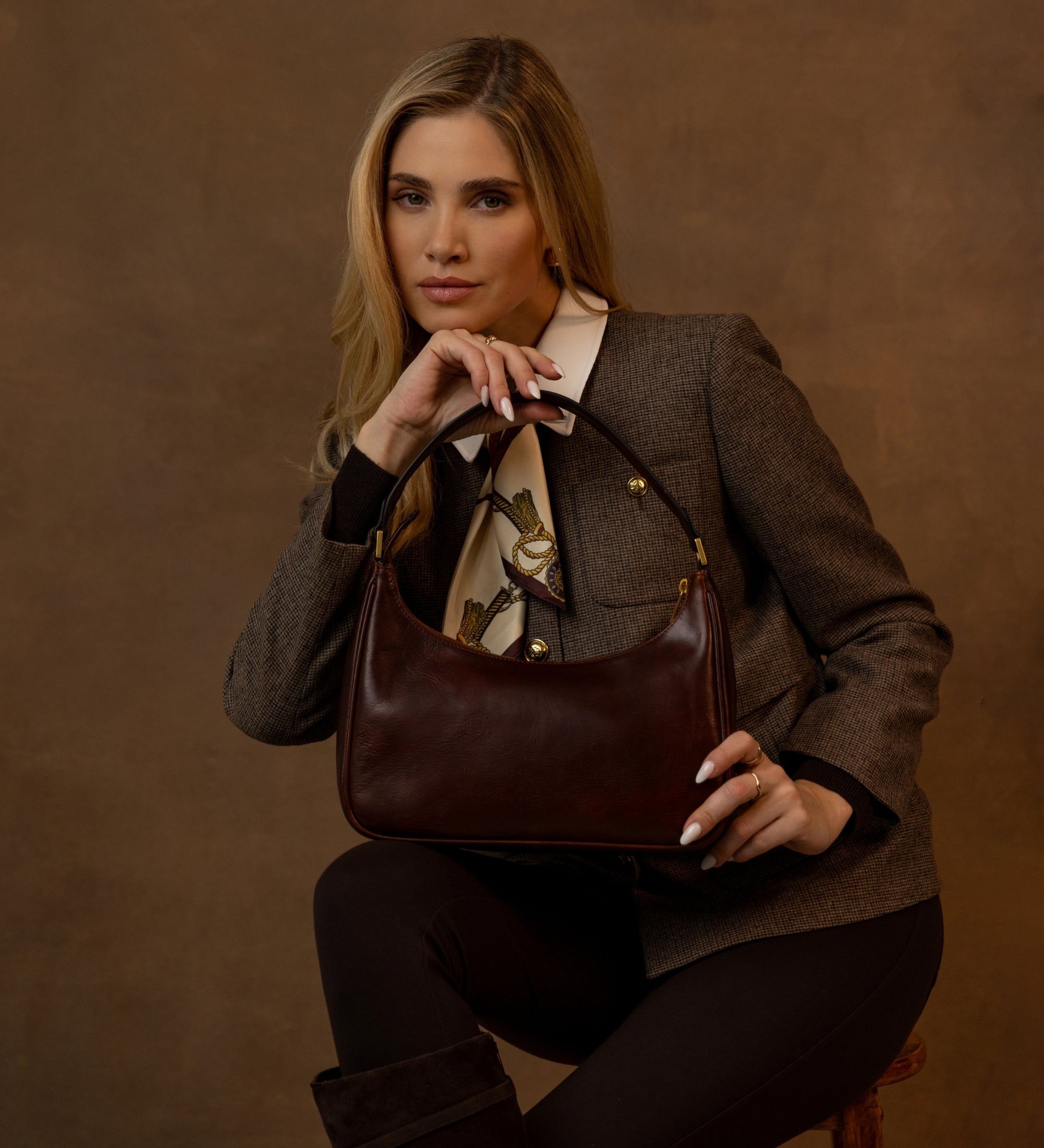 Sac hobo souple effet cuir pour femme-2