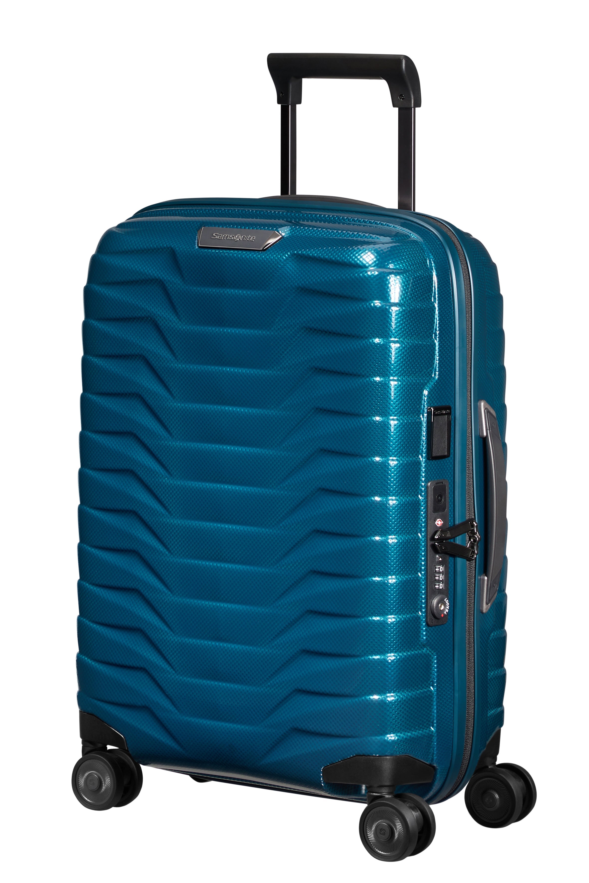 Valise cabine rigide extensible bleu glacier-3