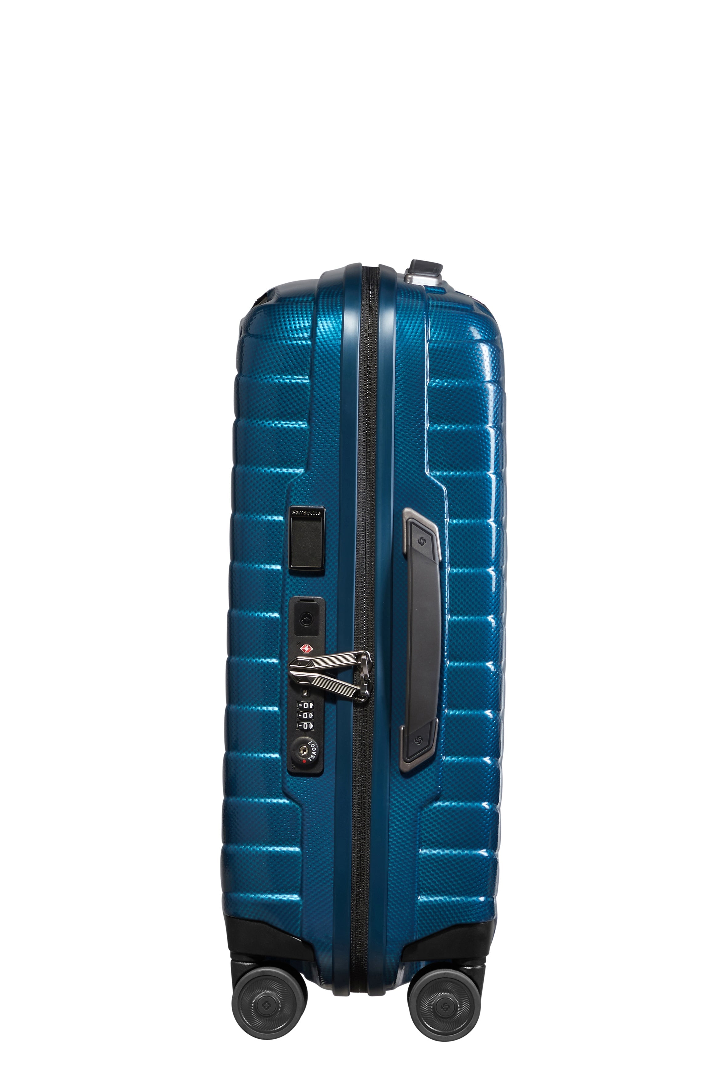Valise cabine rigide extensible bleu glacier-5