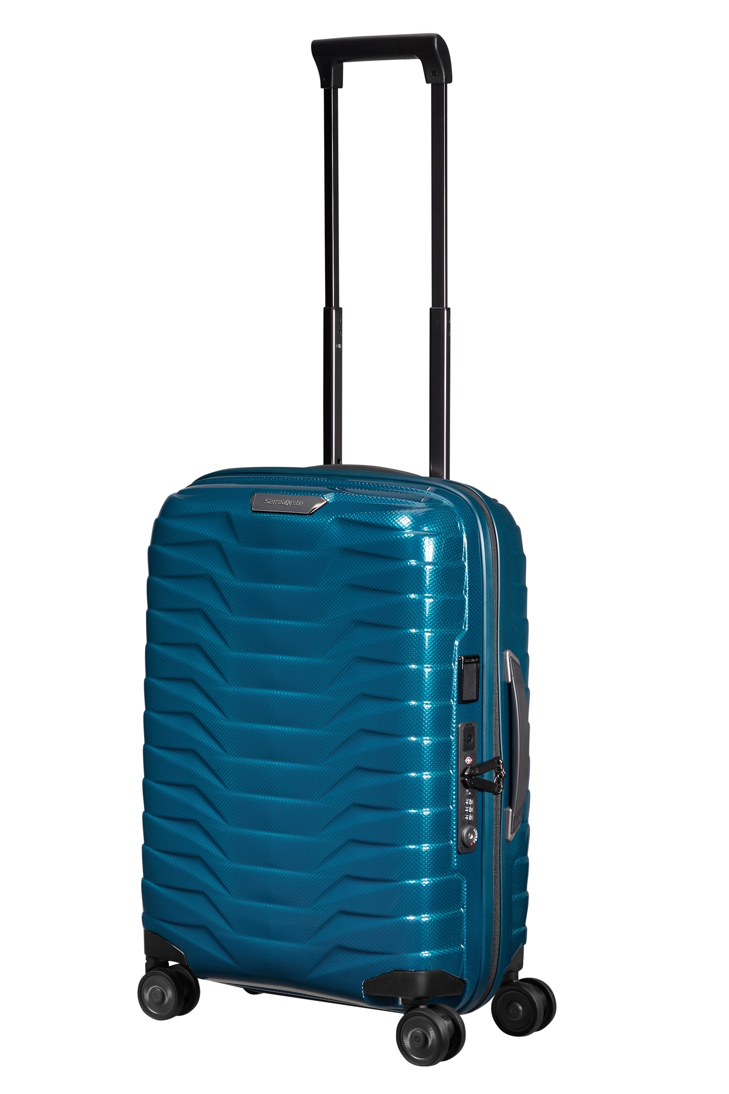 Valise cabine rigide extensible bleu glacier-6