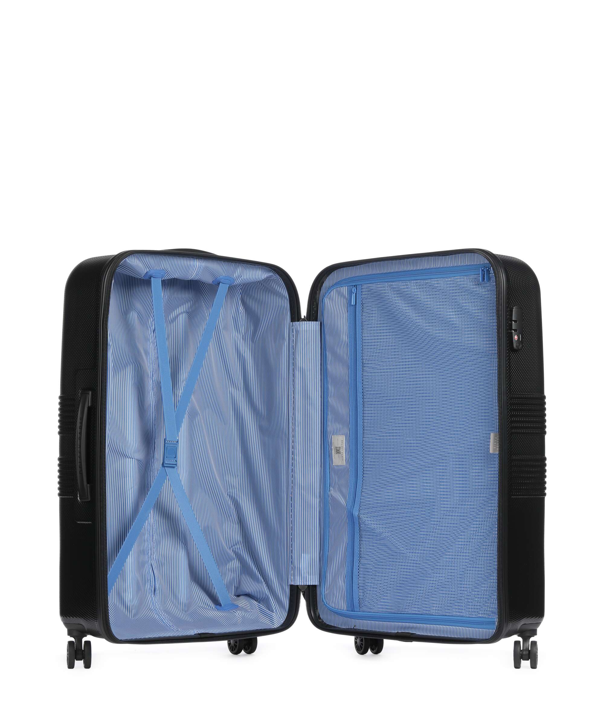 Valise cabine rigide noire à 4 roues-5