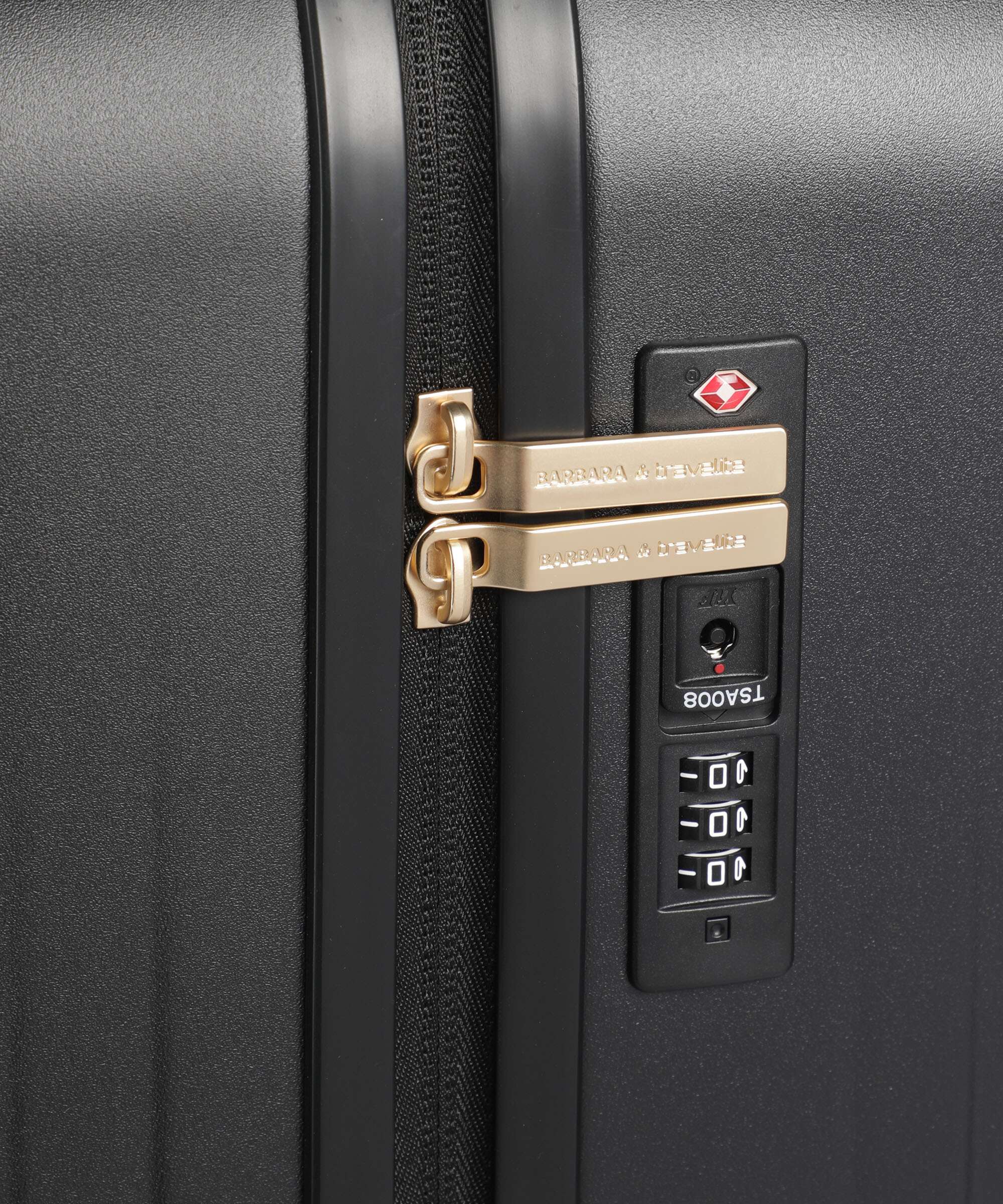 Valise rigide noire élégante à 4 roues-3