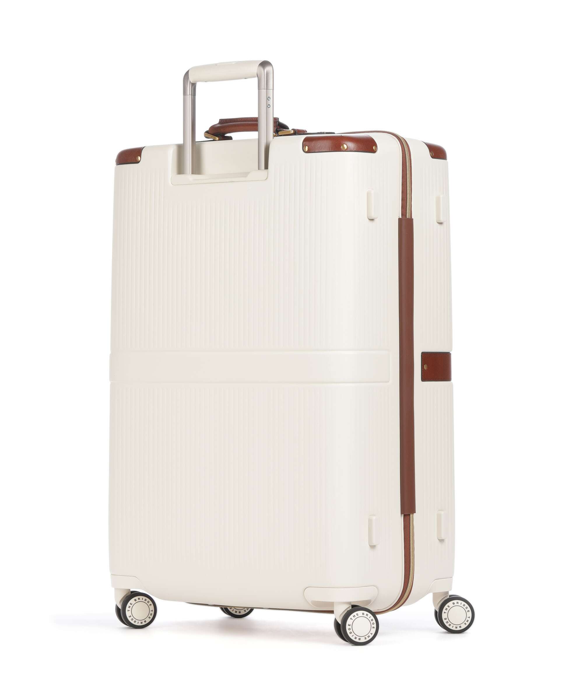 Valise trolley effet cuir naturel-2