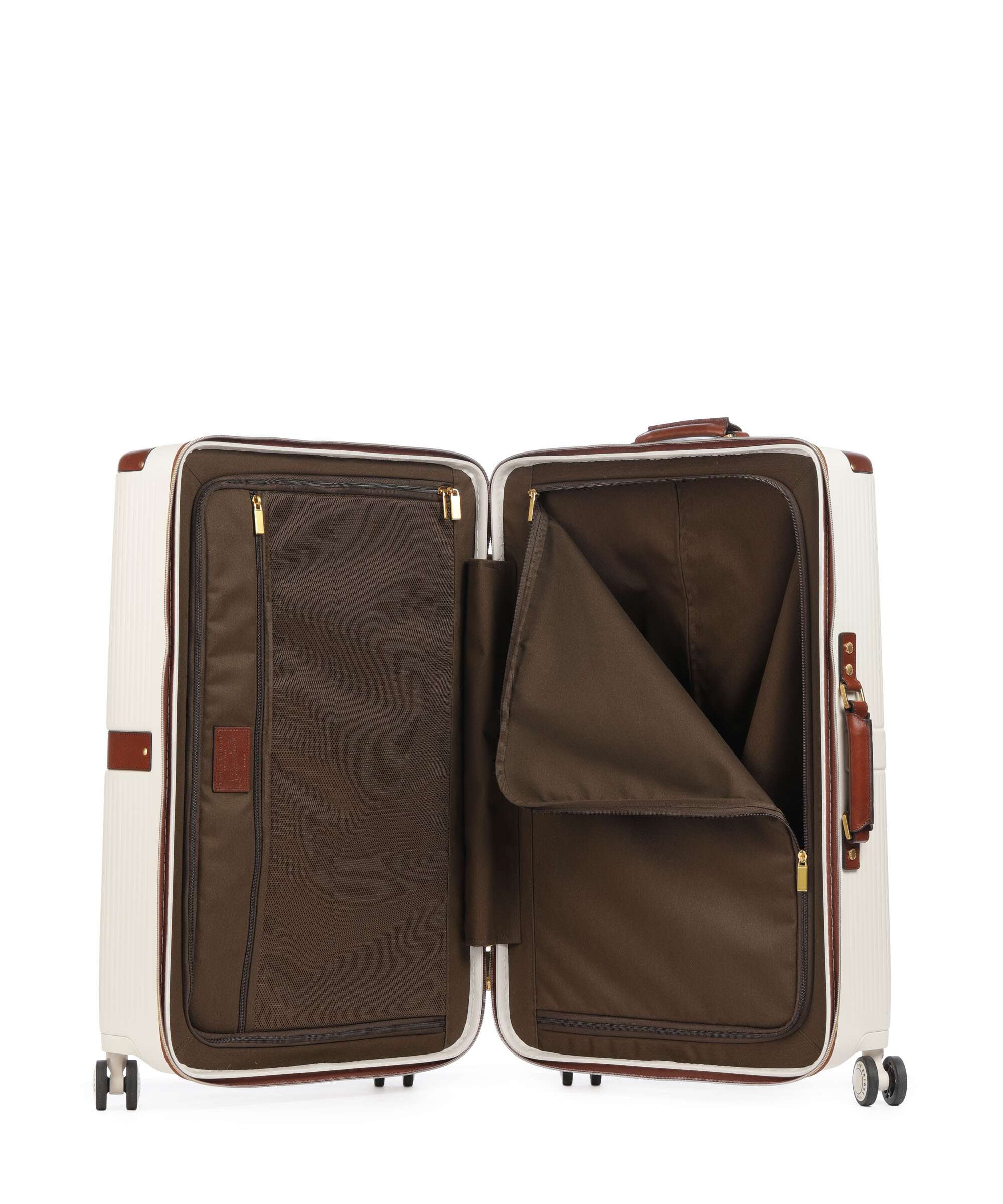 Valise trolley effet cuir naturel-5